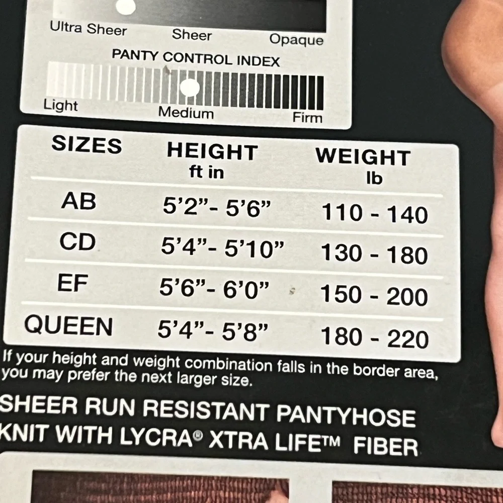 Lot of 4 NEW Peds CD Nude 3 Regular Control Top Silky Run Resistant 1 Thigh High